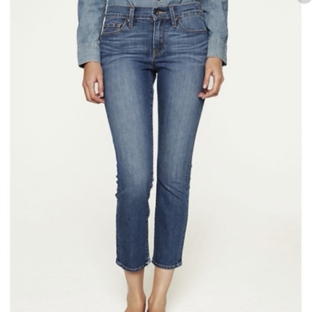 Lucky Brand Jeans Womens 8/29 Distressed Blue Denim Sofia Capri Crop Leg Comfort - Picture 8 of 13